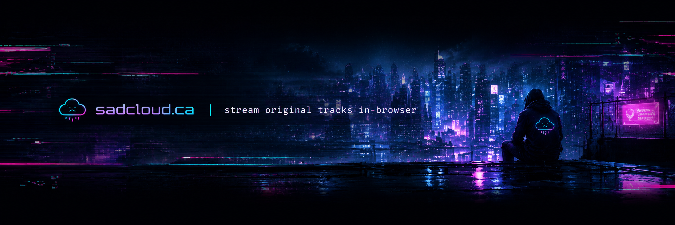 sadcloud.ca neon city transmission artwork